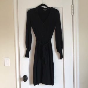 Black sweater dress.
